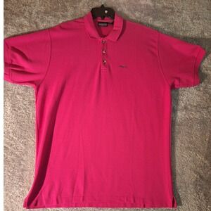VINTAGE Patagonia Polo Shirt Mens Large Pink 1988 Hong Kong Casual Active Sporty